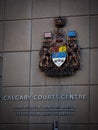Calgary Courts Centre with crest