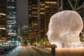 Night View of Wonderland Sculpture in Downtown Calgary, Alberta, Canada Royalty Free Stock Photo