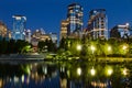 Calgary Downtown at Night Royalty Free Stock Photo