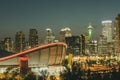 Calgary Downtown at Night Royalty Free Stock Photo