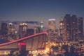 Calgary Downtown at Night Royalty Free Stock Photo