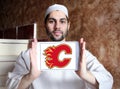 Calgary Flames ice hockey team logo Royalty Free Stock Photo