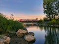 Calgary Peace Bridge At Sunrise