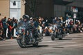 Calgary Police traffic unit officers riding on motorcycles at the Calgary Stampede