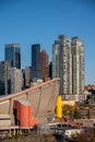 Calgary`s modern skyline during a nice fall day Royalty Free Stock Photo