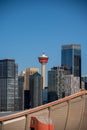 Calgary`s modern skyline during a nice fall day Royalty Free Stock Photo