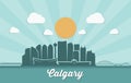 Calgary skyline - Canada - vector illustration