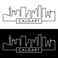 Calgary skyline. Linear style.