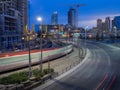 Calgary skyline at night Royalty Free Stock Photo