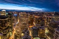 Calgary skyline at night Royalty Free Stock Photo