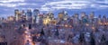 Calgary skyline at sunrise Royalty Free Stock Photo