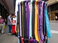 Street sell of colorful men ties at Cali city center Royalty Free Stock Photo