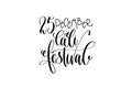 Cali festival hand lettering congratulation inscription