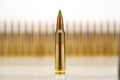 5.56 calibar, green tip bulle Royalty Free Stock Photo
