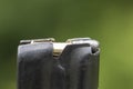 A.22 caliber bullet and clip Royalty Free Stock Photo