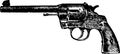 38-caliber colt officer's model target revolver, vintage engraving