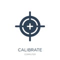 calibrate icon in trendy design style. calibrate icon isolated on white background. calibrate vector icon simple and modern flat