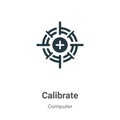 Calibrate vector icon on white background. Flat vector calibrate icon symbol sign from modern computer collection for mobile Royalty Free Stock Photo