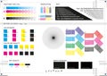 Calibration printing marks CMYK Royalty Free Stock Photo