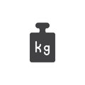 Calibration weight vector icon