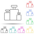 calibration weights multi color style icon. Simple thin line, outline vector of measuring Instruments icons for ui and ux, website
