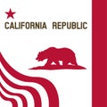 California admission Day, California republic design vector flag Royalty Free Stock Photo