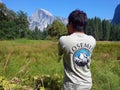 Photographer taking picture of the beautiful half dome