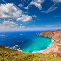 California beach in Big Sur in Monterey County Route 1 Royalty Free Stock Photo