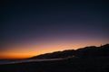 California beach after sunset twilight Royalty Free Stock Photo