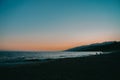 California beach after sunset twilight Royalty Free Stock Photo