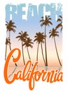 California beach T-shirt Print Royalty Free Stock Photo