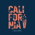California beach Typography Graphics