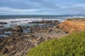 California beaches rocks and waves landscape Royalty Free Stock Photo