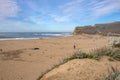 California landscape panorama near Hwy-1 Sea and land Royalty Free Stock Photo