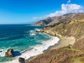 California big sur coast and ocean Royalty Free Stock Photo