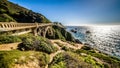 California Bixby bridge in Big Sur Monterey County in Route 1 Royalty Free Stock Photo