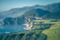 California Bixby bridge in Big Sur Monterey County in Route 1 Royalty Free Stock Photo