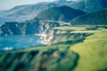 California Bixby bridge in Big Sur Monterey County in Route 1 Royalty Free Stock Photo