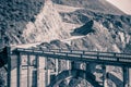 California Bixby bridge in Big Sur Monterey County in Route 1 Royalty Free Stock Photo