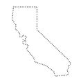 California black outline map. State of USA Royalty Free Stock Photo