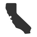 California black silhouette map. State of USA Royalty Free Stock Photo