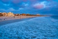 California blue hour sunset on the beach Royalty Free Stock Photo