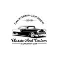 California car show 2018 logo vector Royalty Free Stock Photo