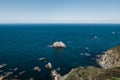 California coast and cliffs in Big Sur Royalty Free Stock Photo