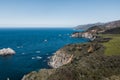 California coast and cliffs in Big Sur Royalty Free Stock Photo