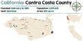 California - Contra costa county map