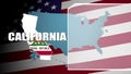 California Countered Flag and Information Panel