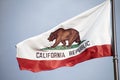 California Republic flag in the wind USA. Royalty Free Stock Photo