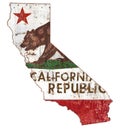 California Flag Grunge