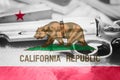 California flag U.S. state Gun Control USA. United States Royalty Free Stock Photo